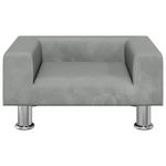 Casa si Gradina - Mobilier - Mobilier copii - Mobilier camera copiilor - Canapea pentru copii, gri deschis, 50x40x26,5 cm, catifea - Infinity.ro