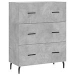 Casa si Gradina - Mobilier - Comode si corpuri - Comode - Servanta, gri beton, 69,5x34x90 cm, lemn compozit - Infinity.ro