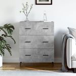 Casa si Gradina - Mobilier - Comode si corpuri - Comode - Servanta, gri beton, 69,5x34x90 cm, lemn compozit - Infinity.ro