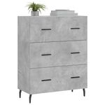 Casa si Gradina - Mobilier - Comode si corpuri - Comode - Servanta, gri beton, 69,5x34x90 cm, lemn compozit - Infinity.ro