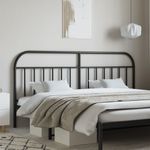 Casa si Gradina - Mobilier - Paturi si accesorii - Accesorii paturi - Tablie de pat metalica, negru, 200 cm - Infinity.ro
