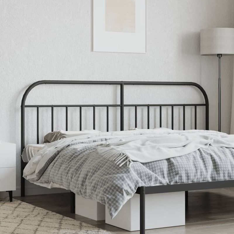 Casa si Gradina - Mobilier - Paturi si accesorii - Accesorii paturi - Tablie de pat metalica, negru, 200 cm - Infinity.ro