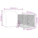 Petshop - Accesorii petshop - Culcusuri si custi - Custi interior si exterior - Padoc exterior cu acoperis argintiu 4x4x2,5 m otel galvanizat - Infinity.ro