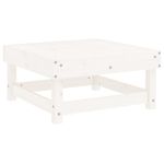 Casa si Gradina - Gradina si terasa - Mobilier exterior - Canapele si fotolii gradina - Taburet de gradina cu perna, alb, lemn masiv de pin - Infinity.ro