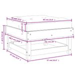 Casa si Gradina - Gradina si terasa - Mobilier exterior - Canapele si fotolii gradina - Taburet de gradina cu perna, alb, lemn masiv de pin - Infinity.ro