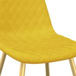 Casa si Gradina - Mobilier - Scaune si fotolii - Scaune - Scaune de bucatarie, 4 buc., galben mustar, catifea - Infinity.ro