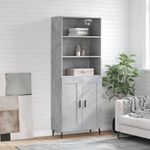 Casa si Gradina - Mobilier - Comode si corpuri - Corpuri bucatarie - Dulap inalt, gri beton, 69,5x34x180, lemn compozit - Infinity.ro