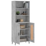 Casa si Gradina - Mobilier - Comode si corpuri - Corpuri bucatarie - Dulap inalt, gri beton, 69,5x34x180, lemn compozit - Infinity.ro
