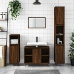 Casa si Gradina - Mobilier - Mobilier baie - Corpuri baie - Dulap de baie, stejar maro, 30x30x100 cm, lemn prelucrat - Infinity.ro