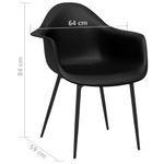 Casa si Gradina - Mobilier - Scaune si fotolii - Scaune - Scaune de bucatarie, 6 buc., negru, PP - Infinity.ro