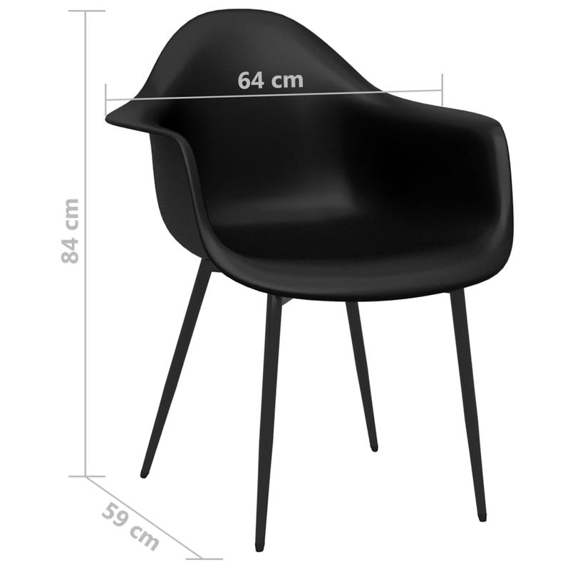 Casa si Gradina - Mobilier - Scaune si fotolii - Scaune - Scaune de bucatarie, 6 buc., negru, PP - Infinity.ro
