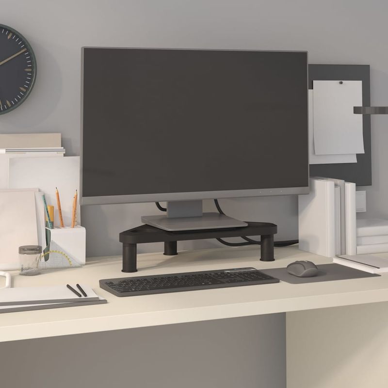 Casa si Gradina - Mobilier - Comode si corpuri - Comode - Suport de colt pentru monitor, negru, 49x28x10,5 cm - Infinity.ro