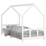 Casa si Gradina - Mobilier - Mobilier copii - Patuturi copii - Cadru de pat pentru copii, alb, 90x200 cm, lemn masiv de pin - Infinity.ro