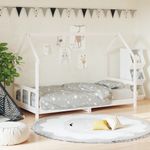 Casa si Gradina - Mobilier - Mobilier copii - Patuturi copii - Cadru de pat pentru copii, alb, 90x200 cm, lemn masiv de pin - Infinity.ro