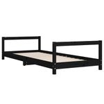 Casa si Gradina - Mobilier - Mobilier copii - Patuturi copii - Cadru de pat pentru copii, negru, 90x190 cm, lemn masiv de pin - Infinity.ro