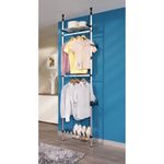 Casa si Gradina - Mobilier - Dulapuri si sifoniere - Sifoniere - Sistem sifonier telescopic, cu bare si raft, aluminiu - Infinity.ro