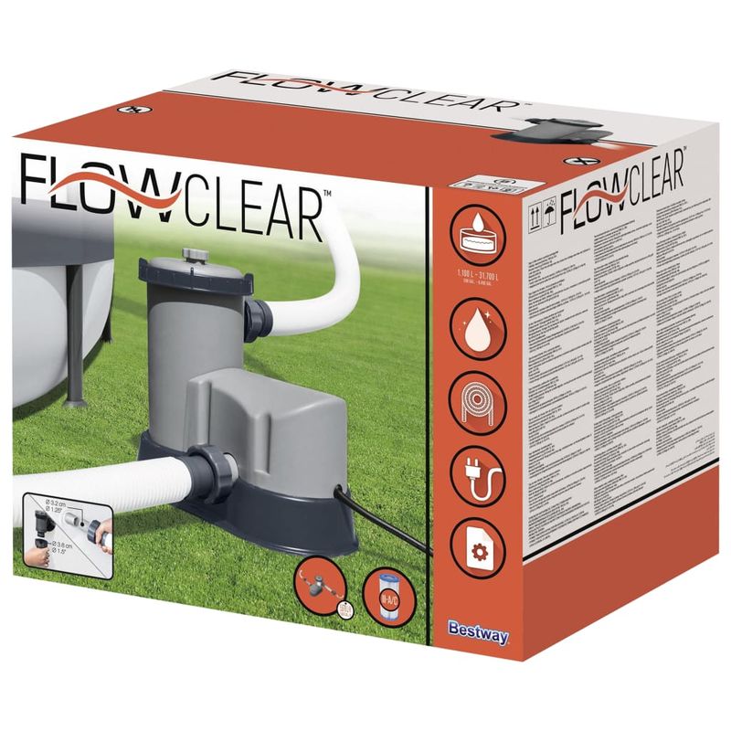 Casa si Gradina - Gradina si terasa - Piscine si accesorii - Accesorii piscine - Bestway Pompa de filtrare piscina Flowclear, 5678 L/h - Infinity.ro