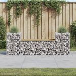 Casa si Gradina - Gradina si terasa - Mobilier exterior - Bancute de gradina - Banca de gradina cu gabion, 183x41x60,5 cm, lemn pin impregnat - Infinity.ro