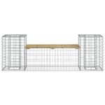 Casa si Gradina - Gradina si terasa - Mobilier exterior - Bancute de gradina - Banca de gradina cu gabion, 183x41x60,5 cm, lemn pin impregnat - Infinity.ro