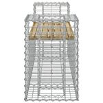Casa si Gradina - Gradina si terasa - Mobilier exterior - Bancute de gradina - Banca de gradina cu gabion, 183x41x60,5 cm, lemn pin impregnat - Infinity.ro