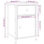 Casa si Gradina - Mobilier - Comode si corpuri - Noptiere - Noptiera, stejar fumuriu, 40x42x60 cm, lemn prelucrat - Infinity.ro