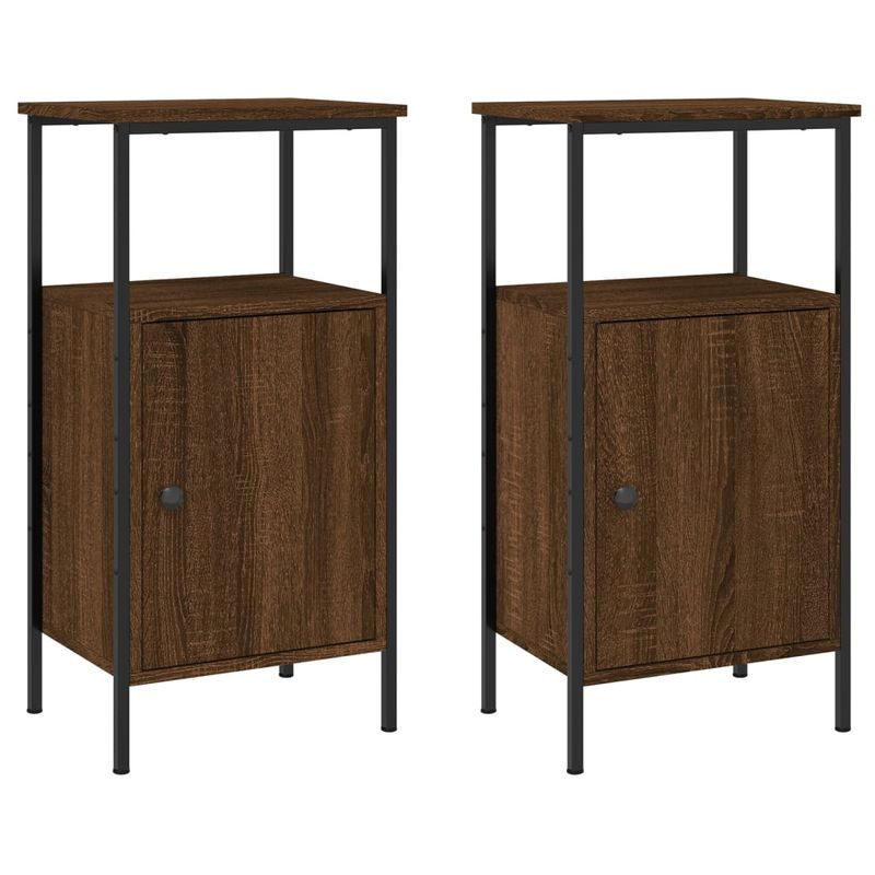 Casa si Gradina - Mobilier - Comode si corpuri - Noptiere - Noptiere, 2 buc., stejar maro, 41x31x80 cm, lemn prelucrat - Infinity.ro