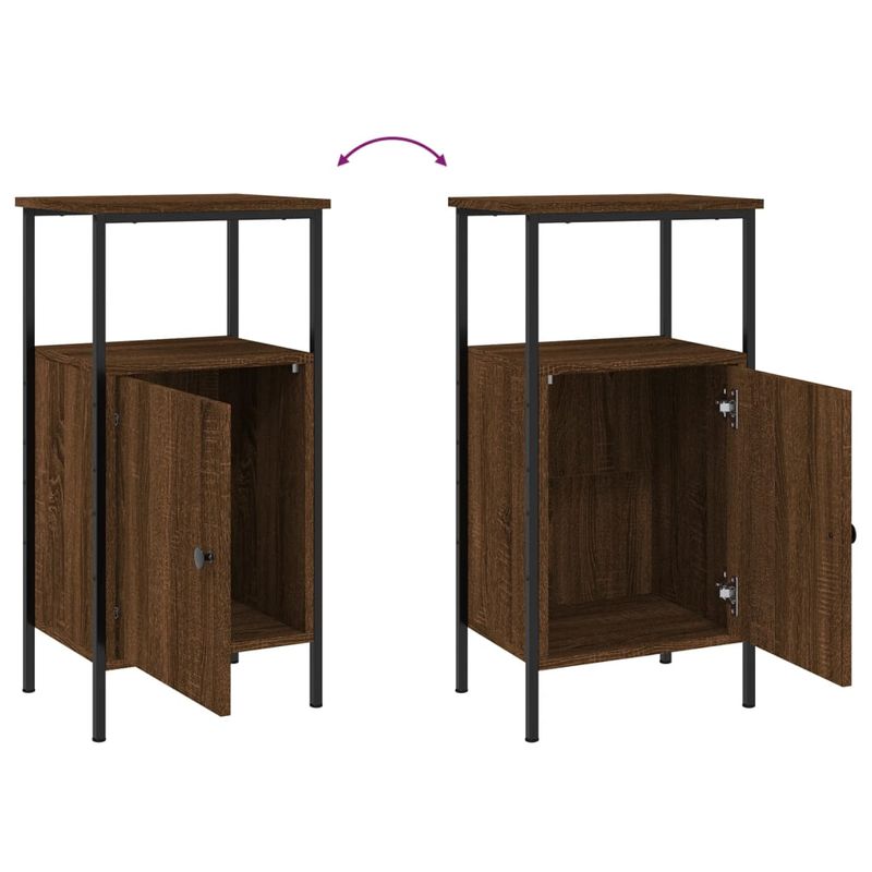 Casa si Gradina - Mobilier - Comode si corpuri - Noptiere - Noptiere, 2 buc., stejar maro, 41x31x80 cm, lemn prelucrat - Infinity.ro