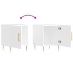 Casa si Gradina - Mobilier - Comode si corpuri - Noptiere - Noptiere, 2 buc., alb extralucios, 40x40x50 cm, lemn compozit - Infinity.ro