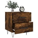 Casa si Gradina - Mobilier - Comode si corpuri - Noptiere - Noptiere, 2 buc., stejar fumuriu, 40x35x47,5 cm, lemn compozit - Infinity.ro