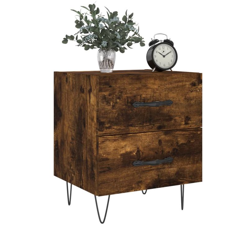 Casa si Gradina - Mobilier - Comode si corpuri - Noptiere - Noptiere, 2 buc., stejar fumuriu, 40x35x47,5 cm, lemn compozit - Infinity.ro