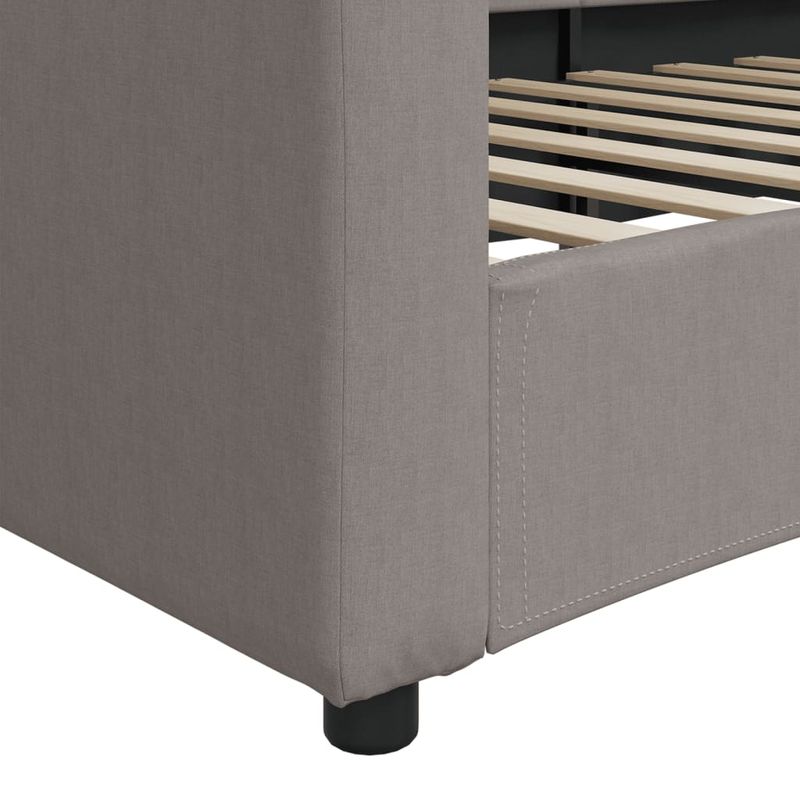 Casa si Gradina - Mobilier - Paturi si accesorii - Paturi - Pat de zi, gri taupe, 90x200 cm, material textil - Infinity.ro