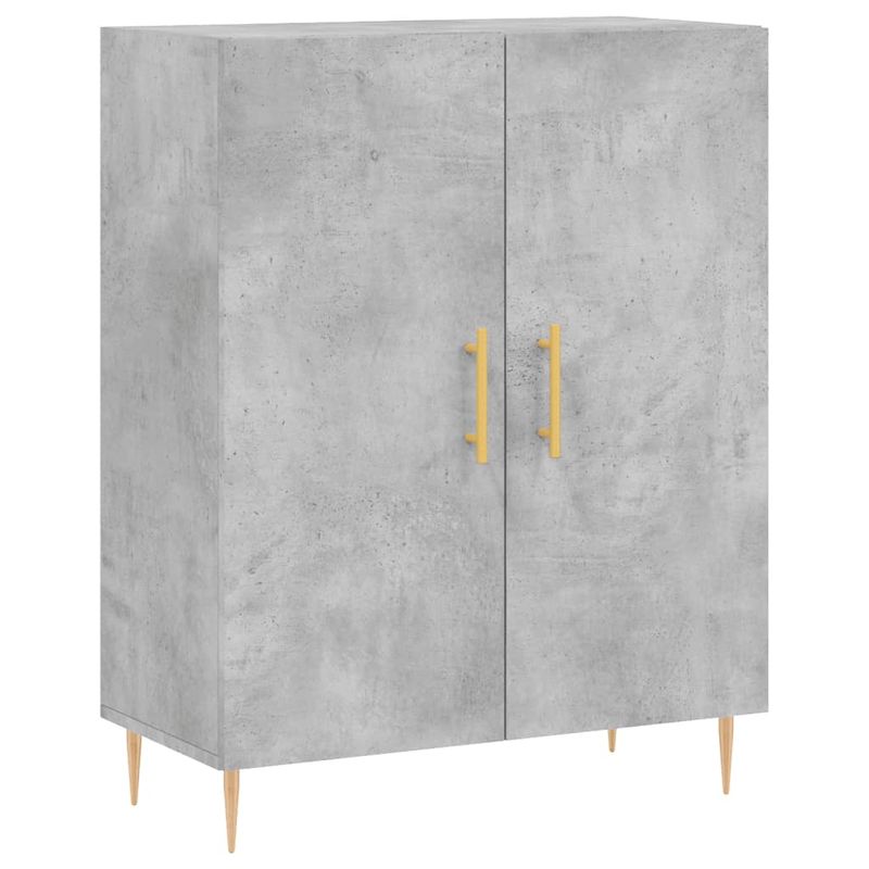 Casa si Gradina - Mobilier - Comode si corpuri - Corpuri bucatarie - Dulap inalt, gri beton, 69,5x34x180, lemn compozit - Infinity.ro