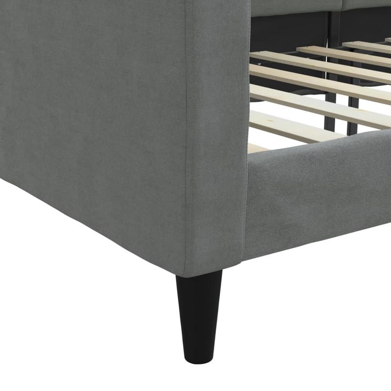 Casa si Gradina - Mobilier - Paturi si accesorii - Paturi - Cadru de pat, gri inchis, 80x200 cm, textil - Infinity.ro