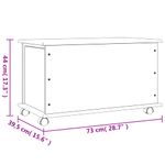 Casa si Gradina - Mobilier - Organizare si depozitare - Cufere si lazi - Cufar depozitare roti, alb, „ALTA” 73x39,5x44 cm lemn masiv pin - Infinity.ro