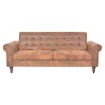 Casa si Gradina - Mobilier - Canapele si coltare - Canapele - Canapea extensibila cu cotiere/2 locuri, maro, velur artificial - Infinity.ro
