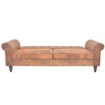 Casa si Gradina - Mobilier - Canapele si coltare - Canapele - Canapea extensibila cu cotiere/2 locuri, maro, velur artificial - Infinity.ro