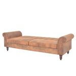 Casa si Gradina - Mobilier - Canapele si coltare - Canapele - Canapea extensibila cu cotiere/2 locuri, maro, velur artificial - Infinity.ro