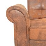 Casa si Gradina - Mobilier - Canapele si coltare - Canapele - Canapea extensibila cu cotiere/2 locuri, maro, velur artificial - Infinity.ro