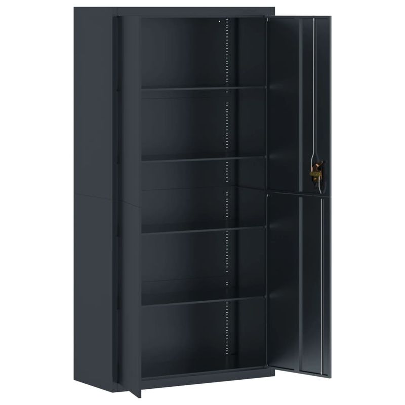 Casa si Gradina - Constructii - Depozitare, transport si protectie - Rafturi, fisete si vestiare - Fiset, antracit, 90x40x180 cm, otel - Infinity.ro
