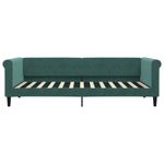 Casa si Gradina - Mobilier - Paturi si accesorii - Paturi - Pat de zi cu extensie, verde inchis, 90x200 cm, catifea - Infinity.ro