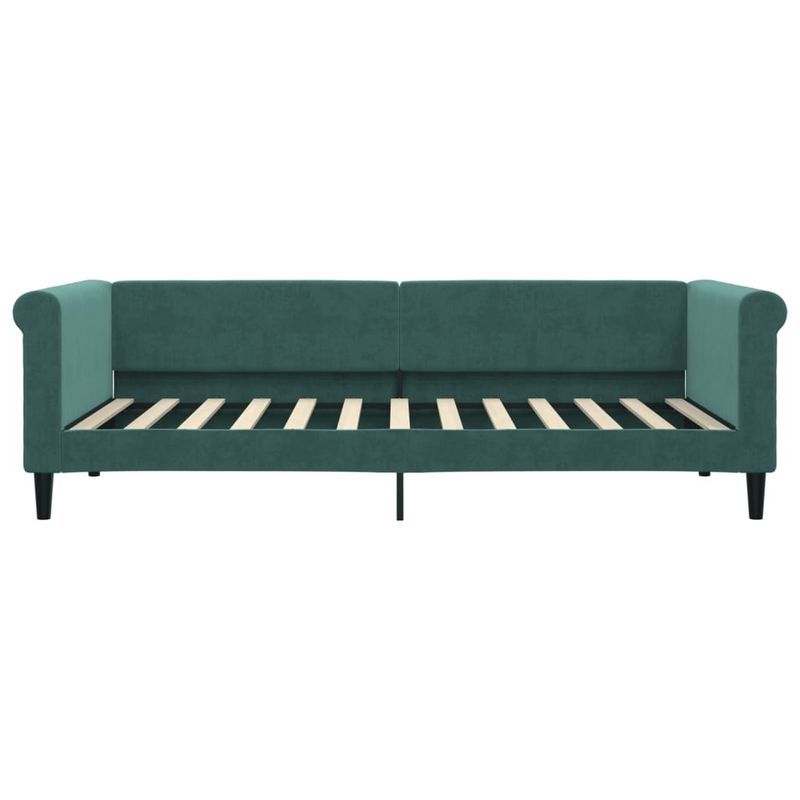 Casa si Gradina - Mobilier - Paturi si accesorii - Paturi - Pat de zi cu extensie, verde inchis, 90x200 cm, catifea - Infinity.ro