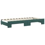 Casa si Gradina - Mobilier - Paturi si accesorii - Paturi - Pat de zi cu extensie, verde inchis, 90x200 cm, catifea - Infinity.ro