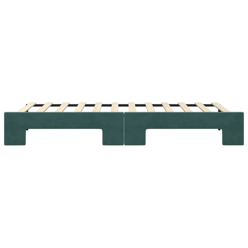 Casa si Gradina - Mobilier - Paturi si accesorii - Paturi - Pat de zi cu extensie, verde inchis, 90x200 cm, catifea - Infinity.ro