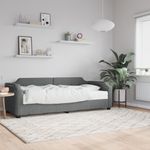 Casa si Gradina - Mobilier - Paturi si accesorii - Paturi - Pat de zi cu saltea, gri inchis, 100x200 cm, textil - Infinity.ro