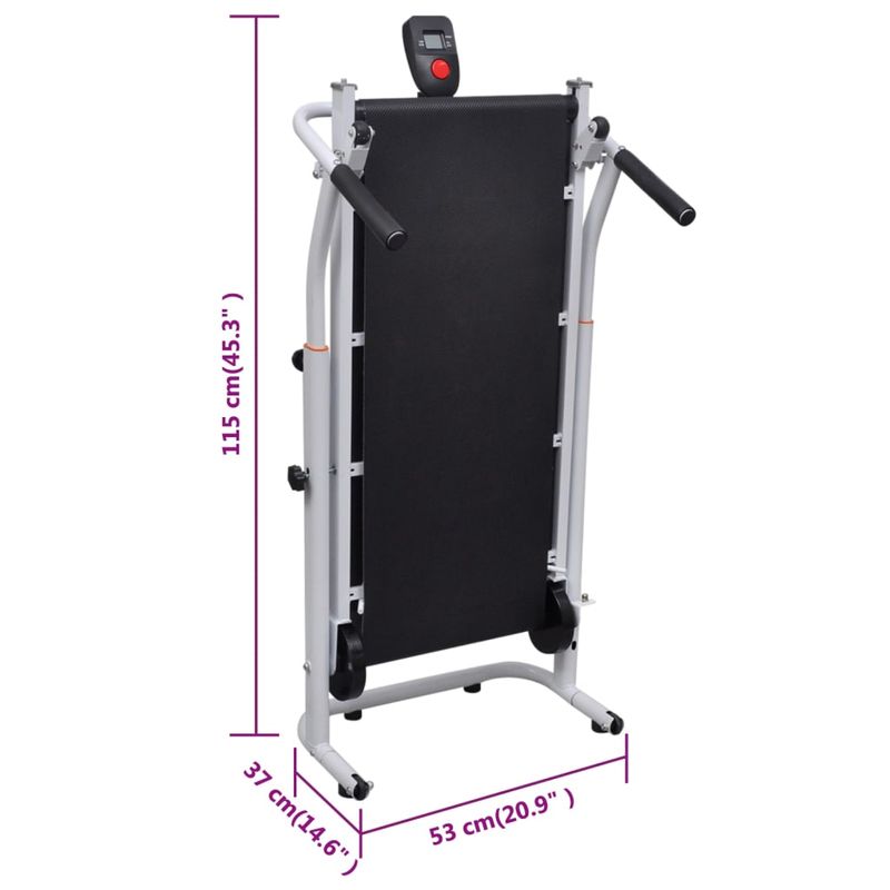 Sport si Outdoor - Fitness - Aparate fitness - Benzi de alergat - Mini banda de alergat pliabila, negru, 93 x 36 cm - Infinity.ro