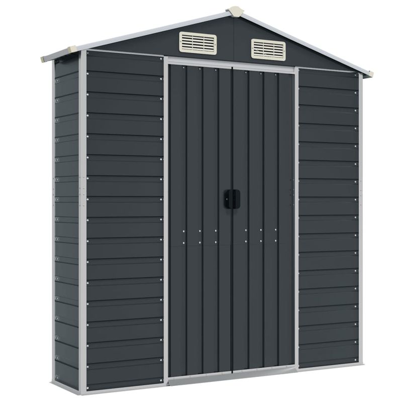 Casa si Gradina - Gradina si terasa - Casute de gradina - Sopron de gradina, antracit, 191x980x198 cm, otel galvanizat - Infinity.ro