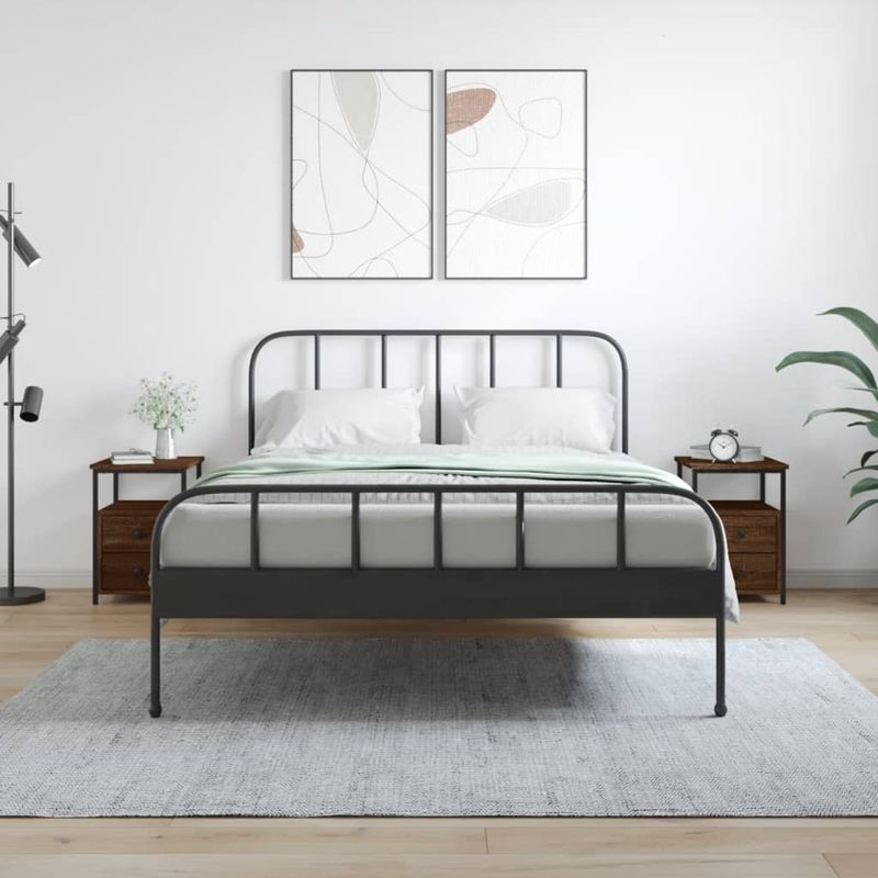 Casa si Gradina - Mobilier - Comode si corpuri - Noptiere - Noptiere, 2 buc., stejar maro, 34x35,5x50 cm, lemn compozit - Infinity.ro