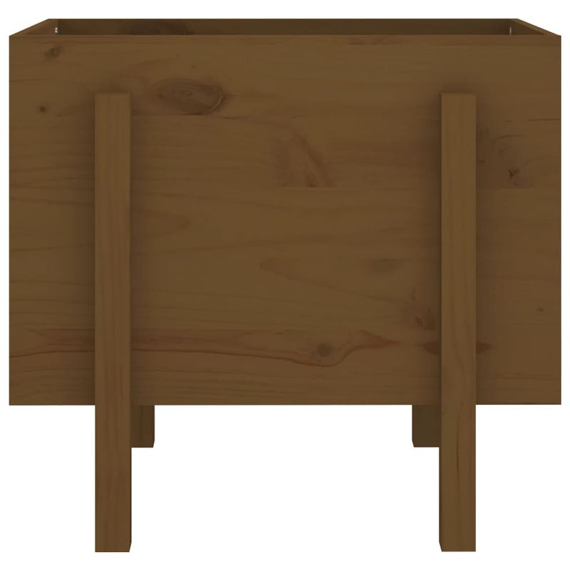 Casa si Gradina - Gradinarit si plante - Plante si ghivece - Ghivece si suporturi - Jardiniera de gradina, maro miere, 62x50x57 cm, lemn masiv pin - Infinity.ro