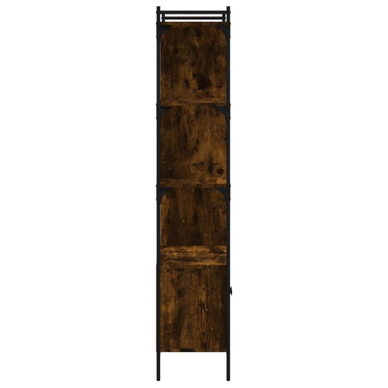 Casa si Gradina - Mobilier - Biblioteci si rafturi - Biblioteci - Biblioteca cu usi stejar fumuriu 76,5x30x154,5 cm lemn compozit - Infinity.ro