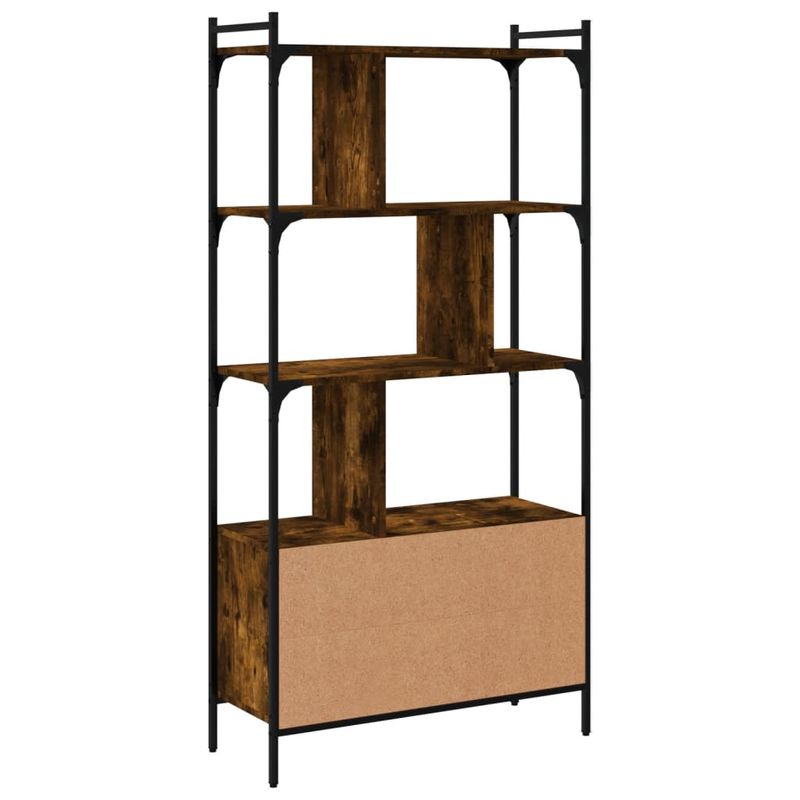 Casa si Gradina - Mobilier - Biblioteci si rafturi - Biblioteci - Biblioteca cu usi stejar fumuriu 76,5x30x154,5 cm lemn compozit - Infinity.ro